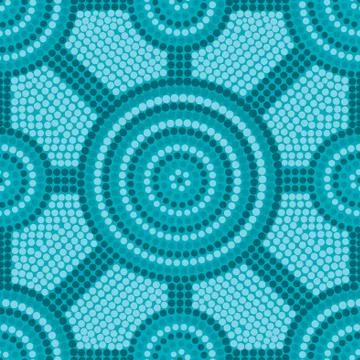 Abstract Aboriginal dot painting in vector format. Stock Illustration