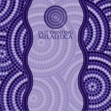 Abstract Aboriginal dot painting in vector format. Stock Illustration