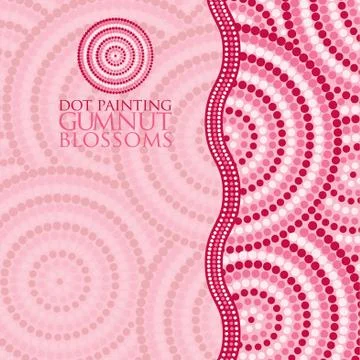 Abstract Aboriginal dot painting in vector format. Stock Illustration