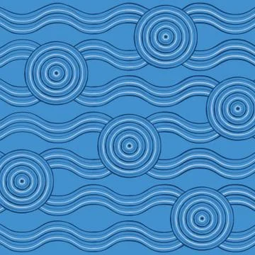 Abstract Aboriginal line painting in vector format. Illustrazione stock