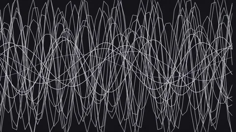 Abstract abstract black and white flowing lines pattern background animation Stock Footage 337163404