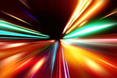 Abstract acceleration speed motion on night road Stock Illustration