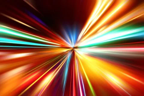 Abstract acceleration speed motion on night road Stock Illustration