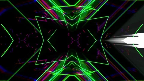 Abstract Acid Neon Wave Glitch Loop 4 Видео 344110178