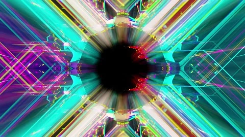 Abstract Acid Neon Wave Glitch Loop 9 Видео 344111390