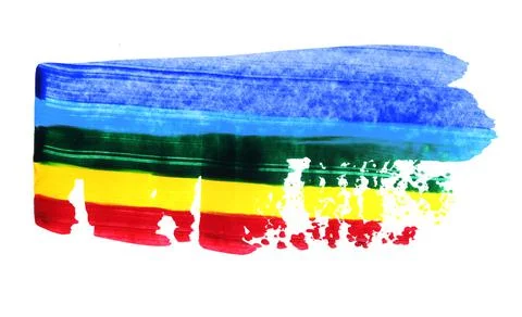 Abstract acrylic hand painted background. Watercolor rainbow flag. Symbol of Illustrazione stock