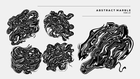 Abstract acrylic marble ink shape design vector. Splatter painting graphic art. Stock Illustration