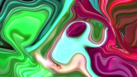 Abstract acrylic texture with colorful waves. Liquid paint splash backdrop Stock Footage 194437193