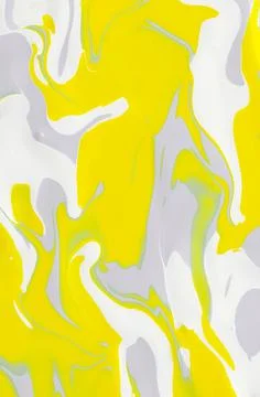 Abstract acrylic texture with marble pattern yellow gray colors background.Color Stock Photos