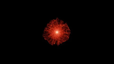 Abstract active fire energy motion background with flying chaotic elements Stock Footage 102375177