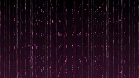 Abstract Aesthetic Falling Glowing Grid Lines Dots Pink Background 4K HD Stock Footage 294993261