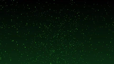 Abstract Aesthetic Falling Glowing Grid Particle Dots Green Background 4K HD Stock Footage 294993364