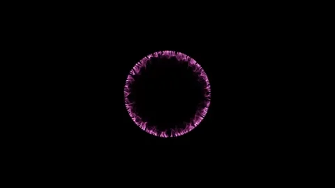 Abstract Aesthetic Glowing Pink Circle Zoom Animation 4K HD Stock Footage 295384178