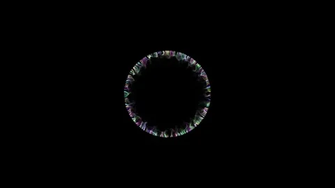 Abstract Aesthetic Glowing Random Colorful Circle Zoom Animation 4K HD Video stock 295384233