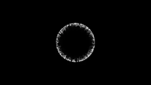 Abstract Aesthetic Glowing White Circle Zoom Animation 4K HD Stock Footage 295384213