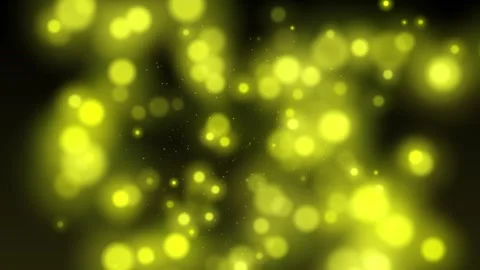 Abstract Aesthetic Glowing Yellow Light Balls Particles BackgroundAnimation 4KHD Stock Footage 295021726