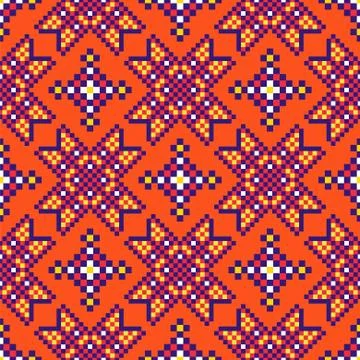 Abstract African ethnic seamless pattern, tribal background. Bright vector Stock Illustration
