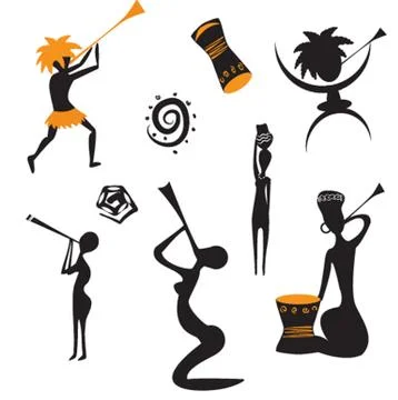 Abstract african native people Stock-Illustration