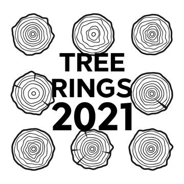 Abstract age annual circle tree background. Tree rings vector set Stock Illustration
