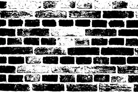 Abstract Aged Brick Wall Texture. Vector of Rough Textured Background Stock Illustration