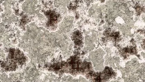 Abstract Aged Concrete Surface With Organic Dark Stains. 3D rendering Stock Illustration