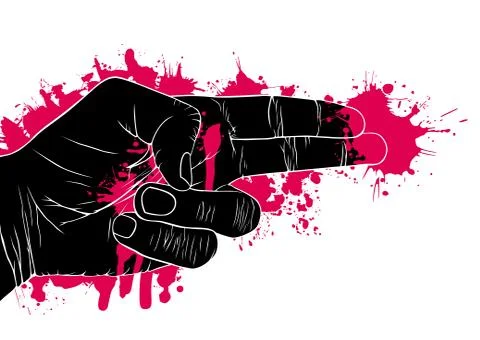 Abstract of aggression Stock Illustration