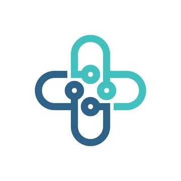 Abstract AI Application Logo Design Stock Illustration