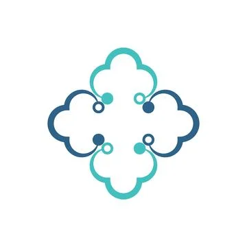 Abstract AI Application Logo Design Stock Illustration