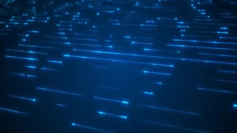 Abstract AI big data flow digital background Stock Illustration