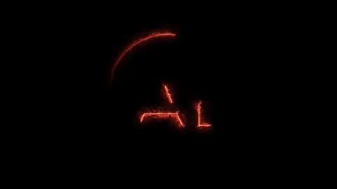 Abstract AI Concept: Glowing Ring with "AI" text Animation on Dark Background Stock Footage 316973401