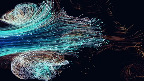 Abstract AI Data Flow Network Background Stock Footage 331801739