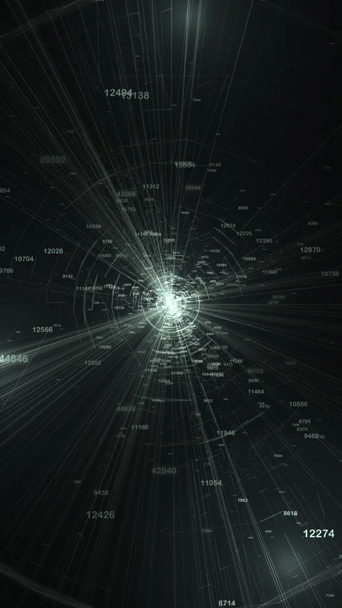 Abstract AI Data Network Moving in Futuristic Digital Space Stock Footage 331694498