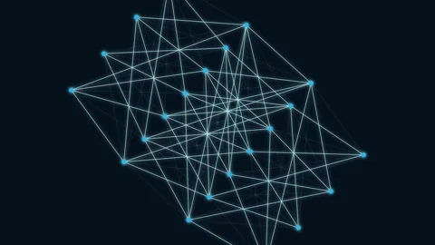 Abstract Ai Data Science Graphic Background with Ice Crystal Tones Stock Footage 340274159