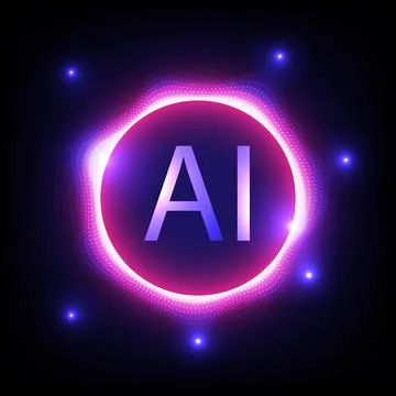 Abstract AI digital technology background. Design for artificial intelligen Stock Illustration