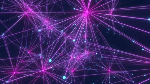 Abstract AI Neural Network Connection - Futuristic Plexus Technology Loop 4K Stock Footage 327687310