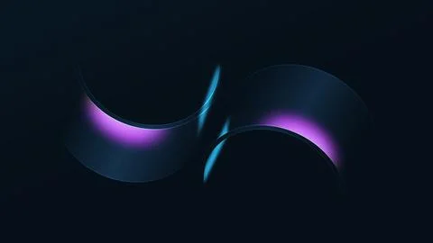 Abstract AI Quantum Computing Background with Glowing 3D Circular Technolog.. Stock Illustration