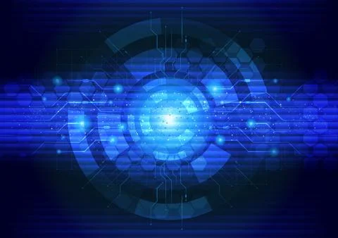 Abstract AI technology background, Hi-tech communication concept. Stock Illustration