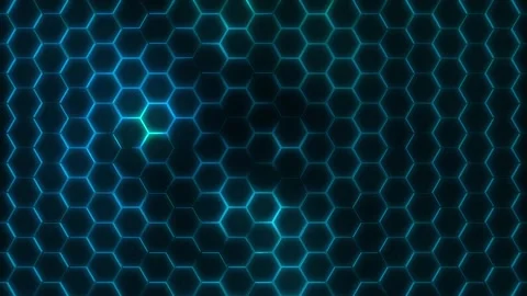 Abstract AI technology or digital background with hexagon electric effects Stock Footage 310612414