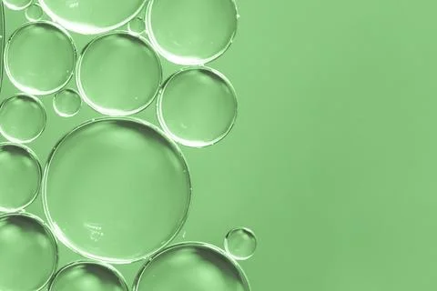 Abstract air bubbles liquid green background Stock Photos