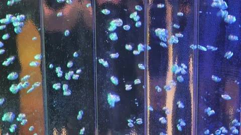 Abstract air bubbles moving in water Stock Footage 236644496
