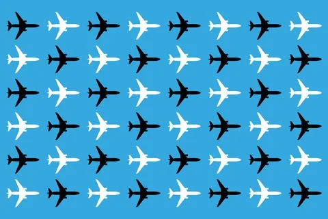 Abstract Airplane Background Stock Illustration
