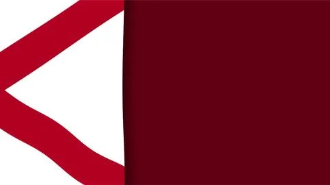 Abstract Alabama State Flag Background with Crimson Chevron and White Space.. Stock Illustration
