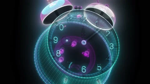 Abstract Alarm Clock Stock Footage 197548561