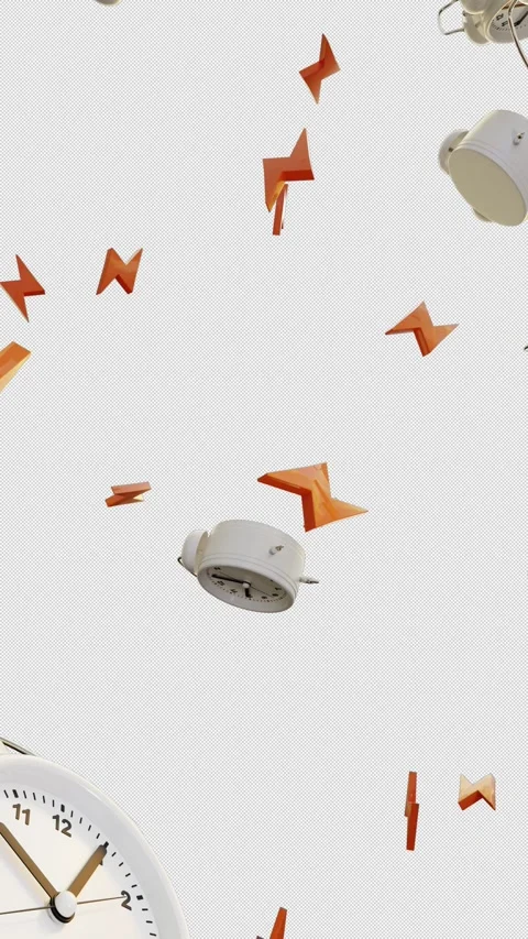 Abstract Alarm Clock In Night Alpha 02 4K 動画素材 310830206