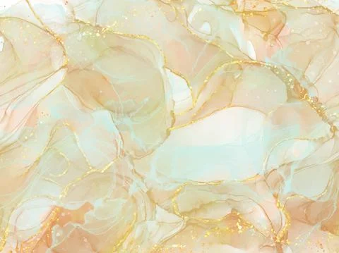 Abstract alcohol ink texture marble style background. Stock Illustration
