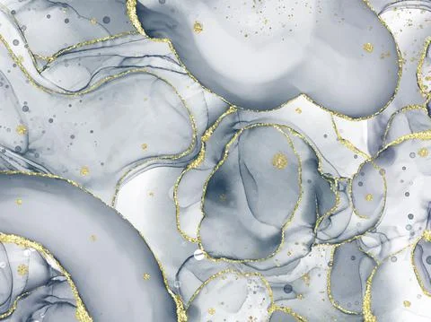 Abstract alcohol ink texture marble style background. Stock Illustration