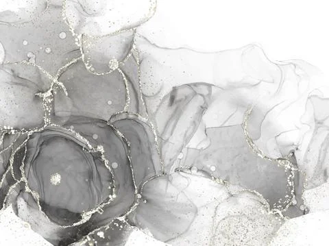 Abstract alcohol ink texture marble style background. Stock Illustration