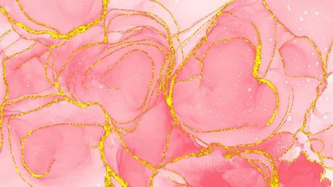 Abstract alcohol ink texture marble style background. Stock Illustration