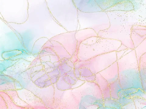 Abstract alcohol ink texture marble style background. Stock Illustration