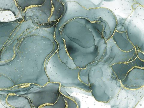 Abstract alcohol ink texture marble style background. Stock Illustration